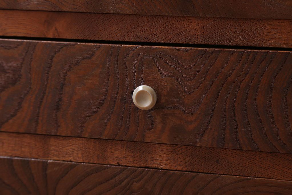 アンティーク家具　和製アンティーク　総欅!美しい杢目の古い小引き出し