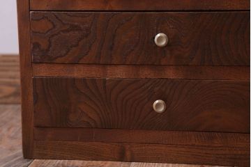 アンティーク家具　和製アンティーク　総欅!美しい杢目の古い小引き出し