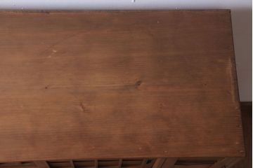 レトロ家具　昭和レトロ　古い木製の収納棚(下駄箱)