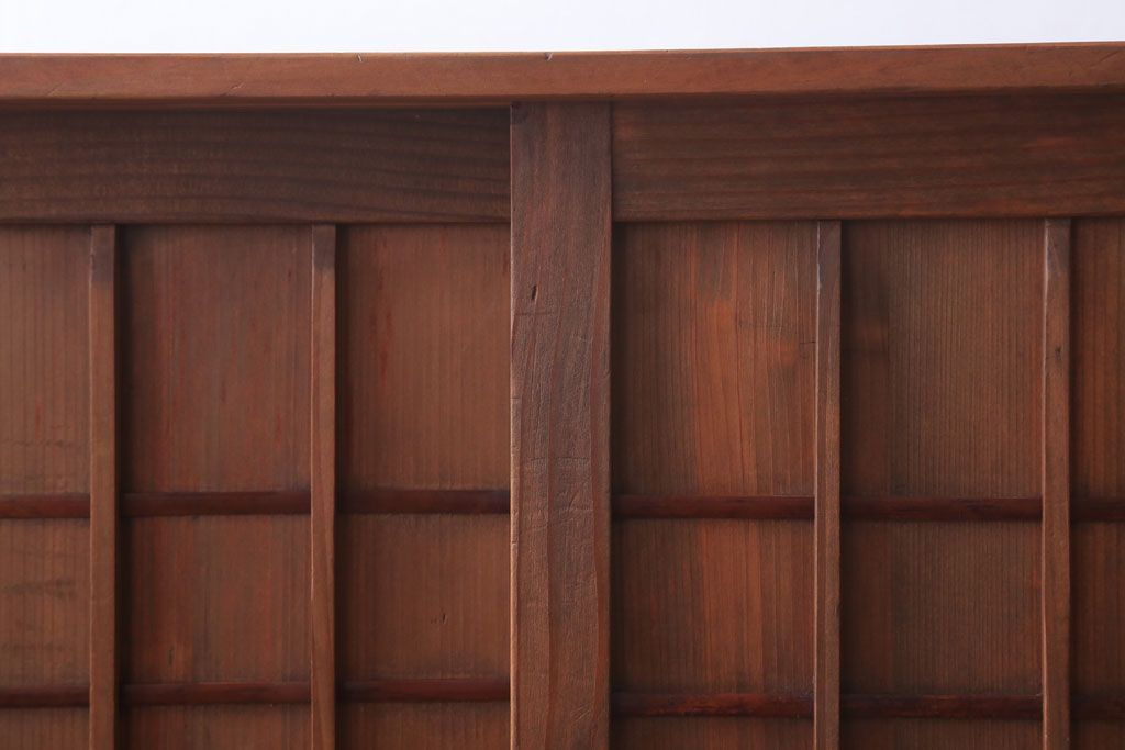 レトロ家具　昭和レトロ　古い木製の収納棚(下駄箱)