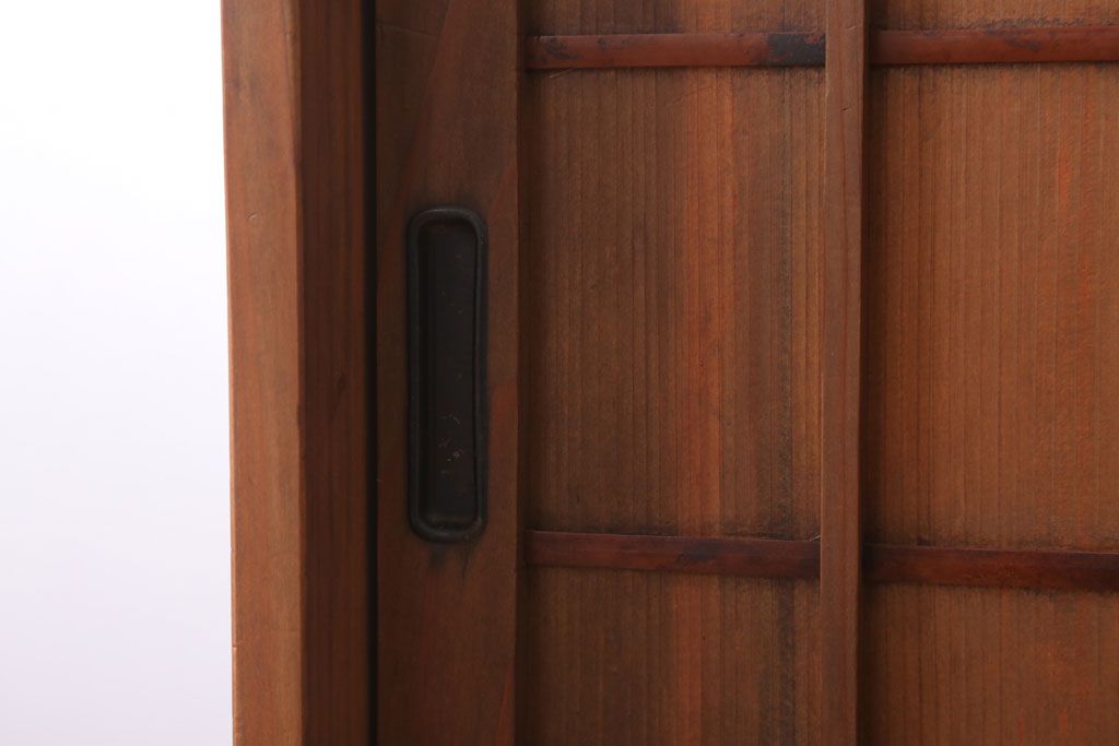 レトロ家具　昭和レトロ　古い木製の収納棚(下駄箱)