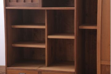 レトロ家具　昭和レトロ　古い木製の収納棚(下駄箱)