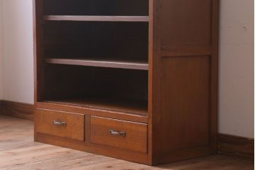 アンティーク家具　和製アンティーク　小ぶりな前面檜材収納棚