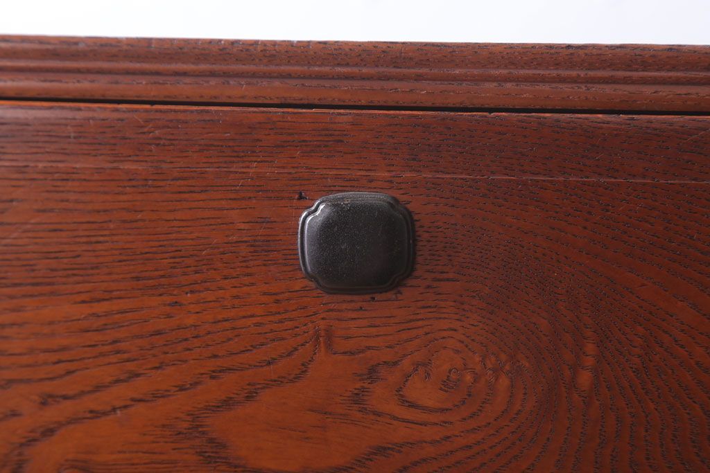 アンティーク家具　和製アンティーク　関西系!前面栓材の上品なハーモニカ付き衣装箪笥