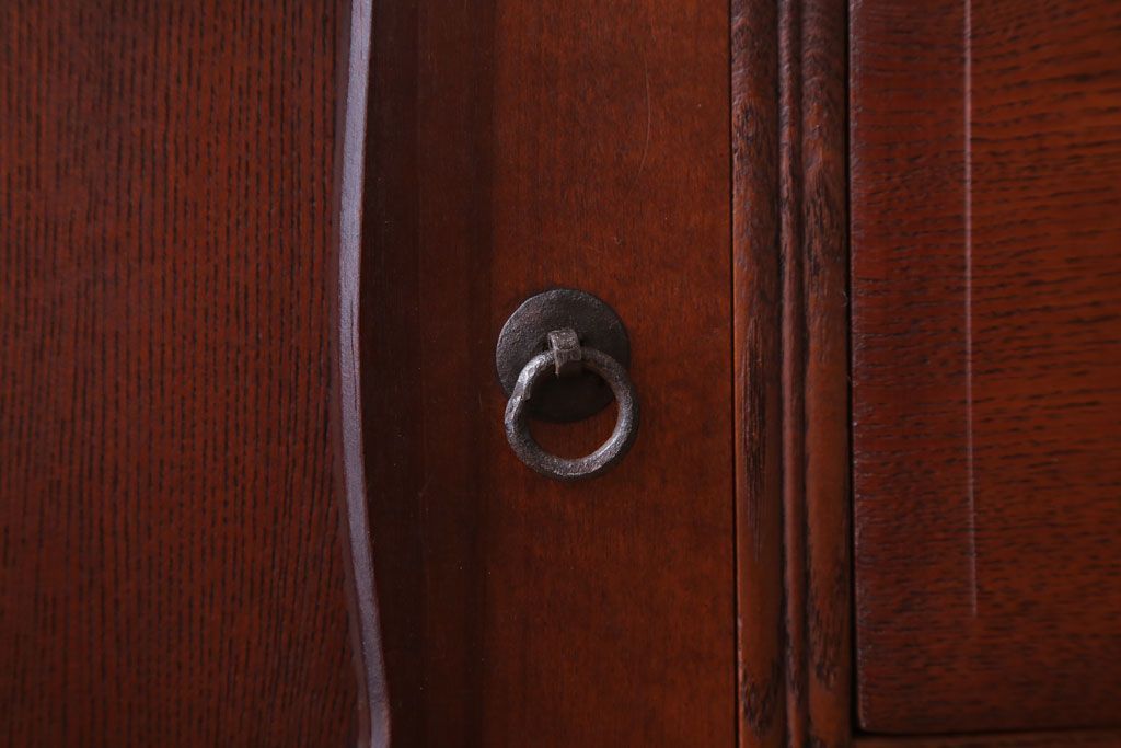 アンティーク家具　和製アンティーク　関西系!前面栓材の上品なハーモニカ付き衣装箪笥