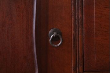 アンティーク家具　和製アンティーク　関西系!前面栓材の上品なハーモニカ付き衣装箪笥