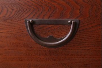 アンティーク家具　和製アンティーク　関西系!前面栓材の上品なハーモニカ付き衣装箪笥