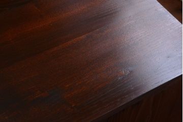 アンティーク家具　古民具・骨董　明治〜大正　高級品!前面欅材の結霜ガラス戸ローボード