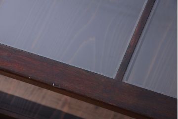 アンティーク家具　大正ロマン　脚付きのアンティーク飾りガラスケース(ショーケース)