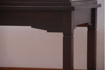 アンティーク家具　大正ロマン　脚付きのアンティーク飾りガラスケース(ショーケース)