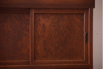 アンティーク家具　古民具・骨董　明治〜大正　前面玉杢無垢材の重ね戸棚(収納棚)