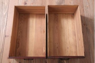 アンティーク家具　古民具・骨董　明治〜大正　古い木の4杯チェスト(引き出し)