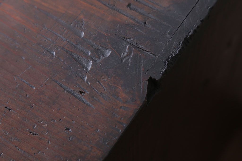 アンティーク家具　古民具・骨董　明治〜大正　古い木の4杯チェスト(引き出し)