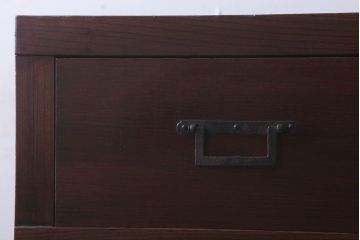 アンティーク家具　古民具・骨董　明治〜大正　古い木の4杯チェスト(引き出し)