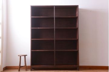 アンティーク家具　和製アンティーク　古い木の脚付き飾り棚(オープンラック)