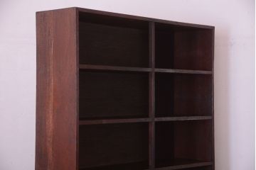 アンティーク家具　和製アンティーク　古い木の脚付き飾り棚(オープンラック)
