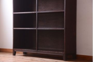 アンティーク家具　和製アンティーク　古い木の脚付き飾り棚(オープンラック)