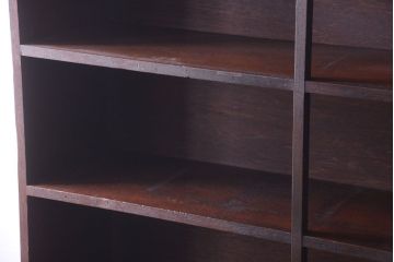 アンティーク家具　和製アンティーク　古い木の脚付き飾り棚(オープンラック)