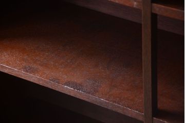 アンティーク家具　和製アンティーク　古い木の脚付き飾り棚(オープンラック)