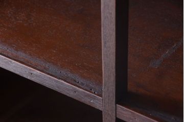 アンティーク家具　和製アンティーク　古い木の脚付き飾り棚(オープンラック)