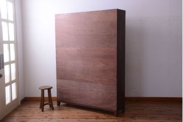 アンティーク家具　和製アンティーク　古い木の脚付き飾り棚(オープンラック)
