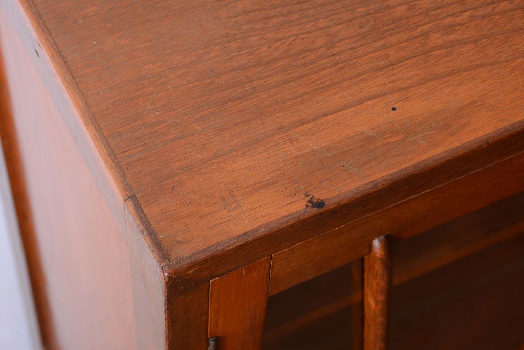 レトロ家具　昭和レトロ　前面ナラ材!おしゃれなアンティーク本箱