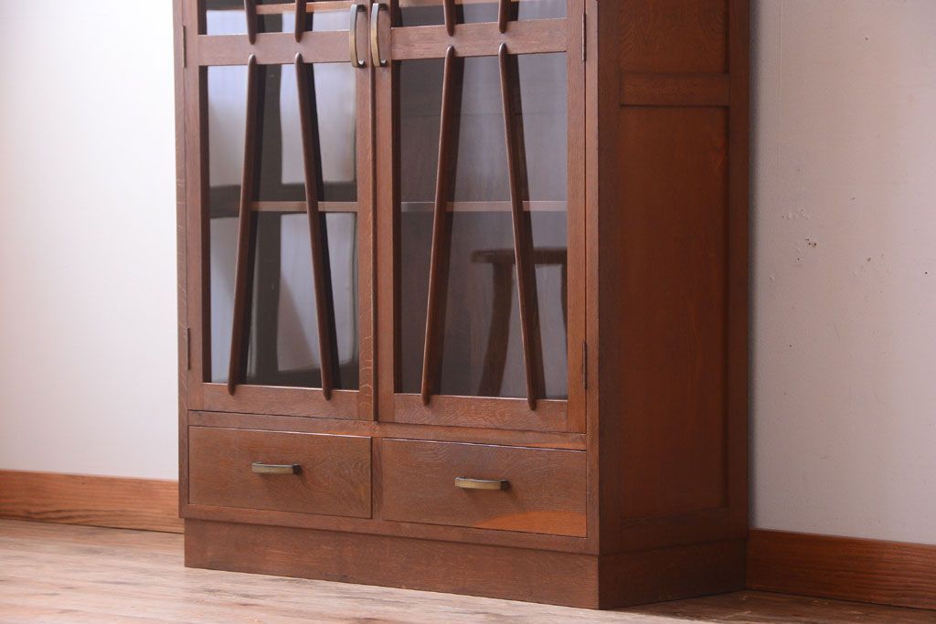 レトロ家具　昭和レトロ　前面ナラ材!おしゃれなアンティーク本箱