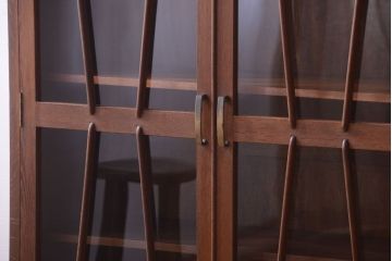 レトロ家具　昭和レトロ　前面ナラ材!おしゃれなアンティーク本箱