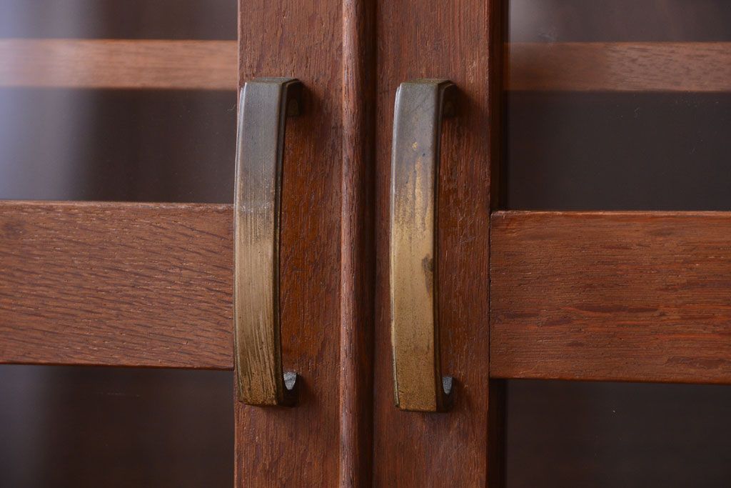 レトロ家具　昭和レトロ　前面ナラ材!おしゃれなアンティーク本箱