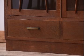 レトロ家具　昭和レトロ　前面ナラ材!おしゃれなアンティーク本箱