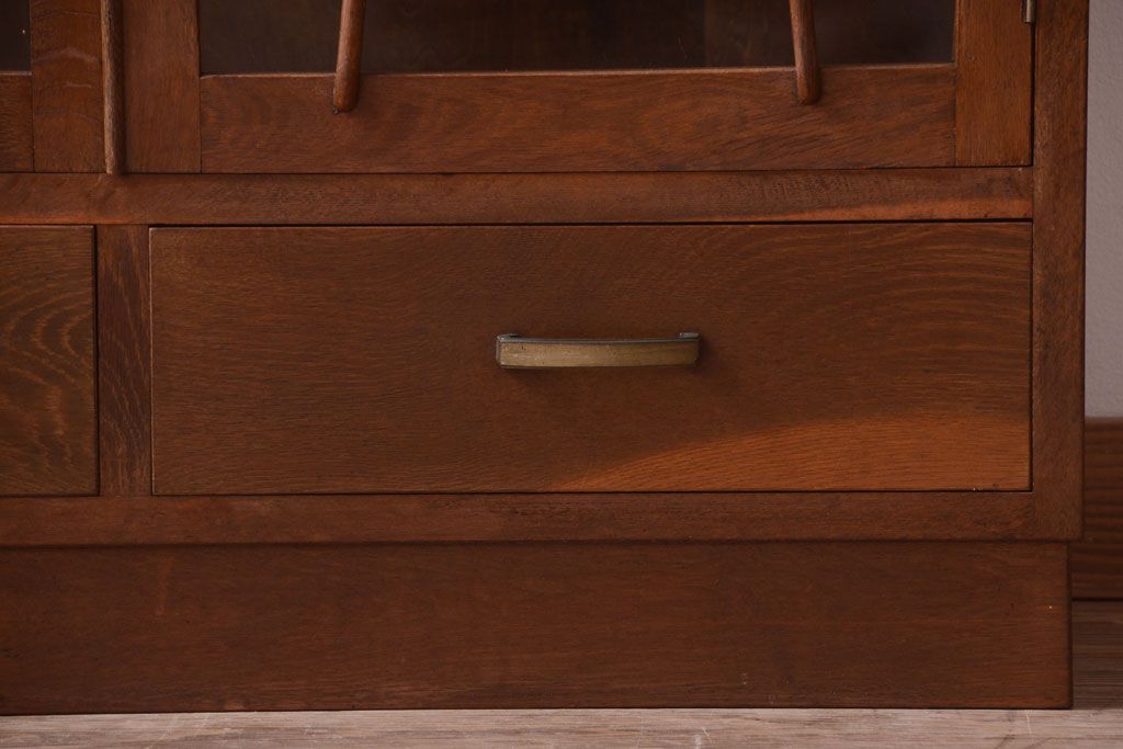 レトロ家具　昭和レトロ　前面ナラ材!おしゃれなアンティーク本箱