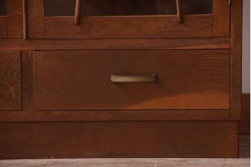 レトロ家具　昭和レトロ　前面ナラ材!おしゃれなアンティーク本箱