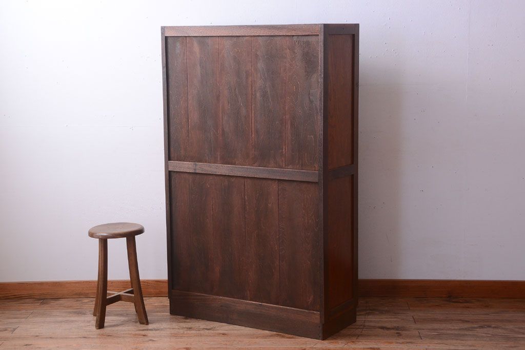 レトロ家具　昭和レトロ　前面ナラ材!おしゃれなアンティーク本箱