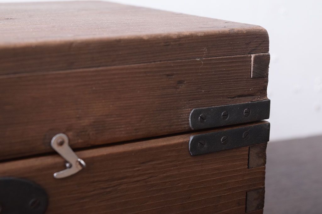 アンティーク家具　古民具・骨董　大正〜昭和　小ぶりなアンティーク木箱