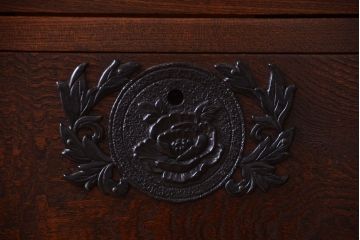 中古　民芸家具　玉杢・内桐材製の高級衣装箪笥(桐箪笥、桐たんす)