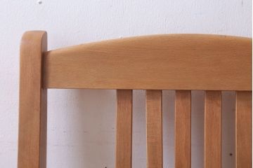アンティーク家具　和製アンティーク　ブナ材製!アンティークリネン座面のシンプルなダイニングチェア