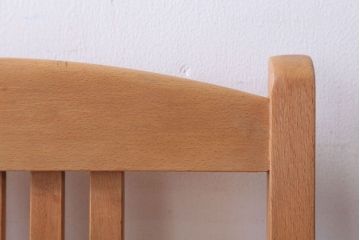 アンティーク家具　和製アンティーク　ブナ材製!アンティークリネン座面のシンプルなダイニングチェア