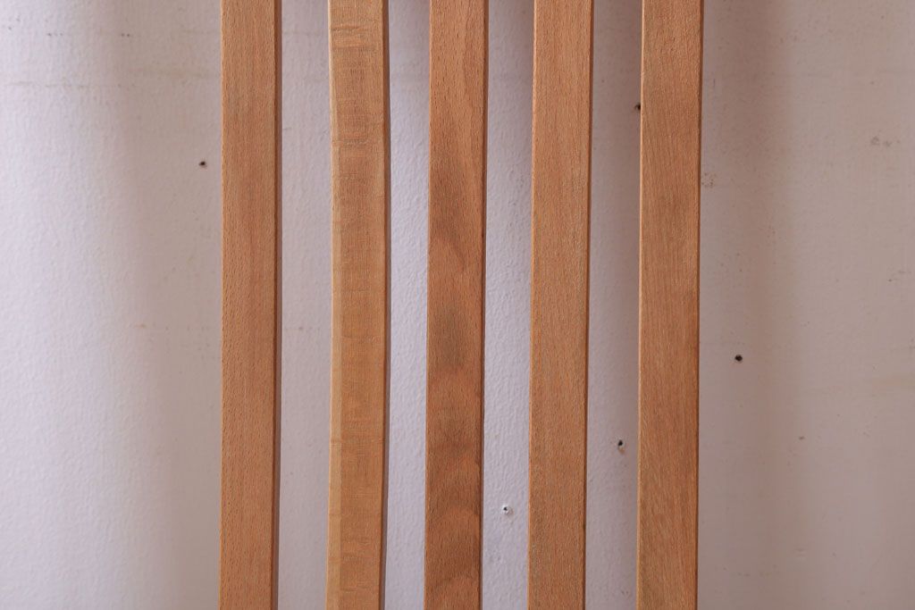 アンティーク家具　和製アンティーク　ブナ材製!アンティークリネン座面のシンプルなダイニングチェア