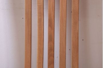 アンティーク家具　和製アンティーク　ブナ材製!アンティークリネン座面のシンプルなダイニングチェア