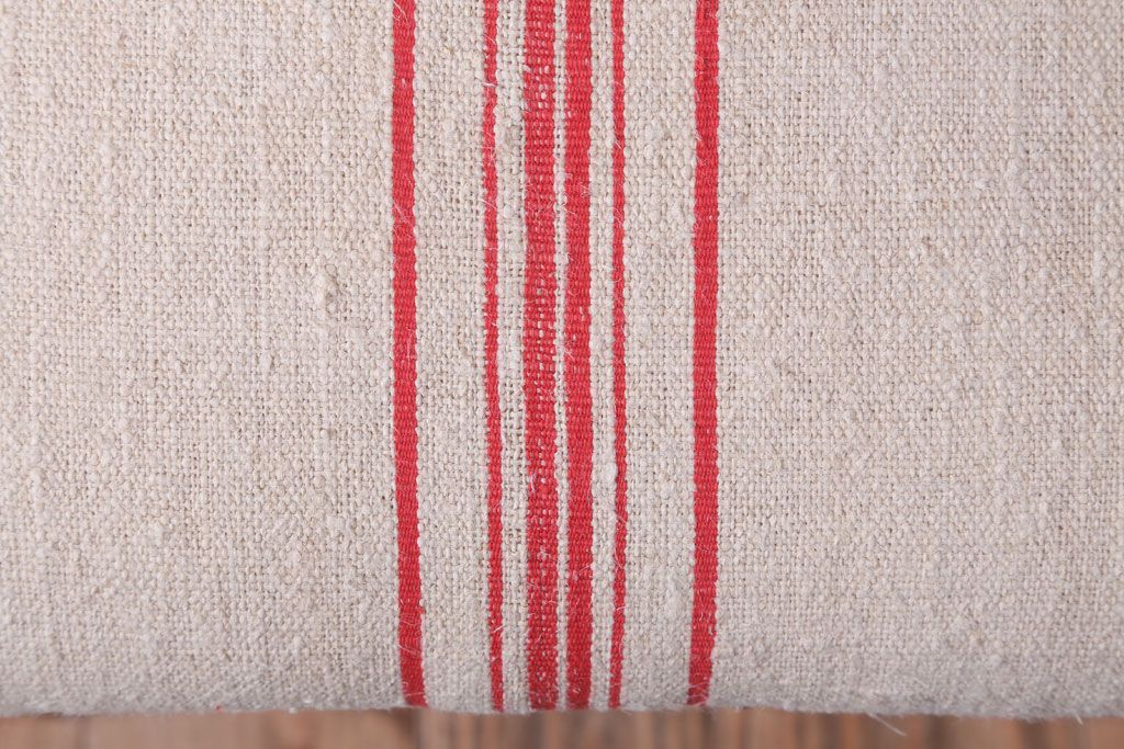 アンティーク家具　和製アンティーク　ブナ材製!アンティークリネン座面のシンプルなダイニングチェア