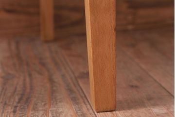 アンティーク家具　和製アンティーク　ブナ材製!アンティークリネン座面のシンプルなダイニングチェア