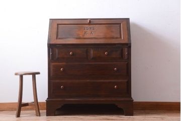 中古　松本民芸家具　高島屋記念モデル　M型ビューロー(ライティングビューロー)(定価約30万円)