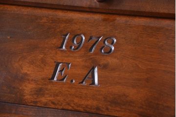 中古　松本民芸家具　高島屋記念モデル　M型ビューロー(ライティングビューロー)(定価約30万円)