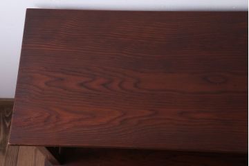 アンティーク家具　和製アンティーク　高級杉材!蒔絵が美しい茶棚(茶箪笥・飾り棚)