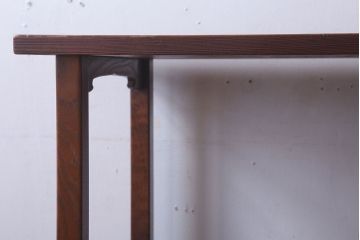 アンティーク家具　和製アンティーク　高級杉材!蒔絵が美しい茶棚(茶箪笥・飾り棚)