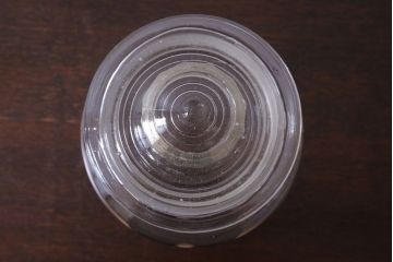 アンティーク雑貨　昭和レトロ　ガラス蓋のガラス瓶2個セット