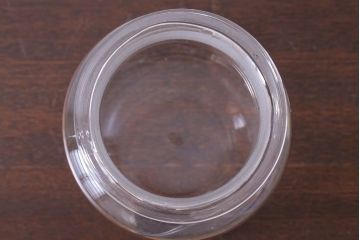 アンティーク雑貨　昭和レトロ　ガラス蓋のガラス瓶2個セット