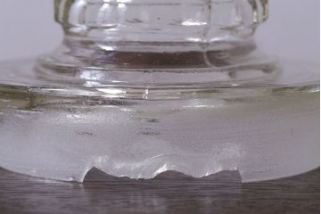 アンティーク雑貨　昭和レトロ　ガラス蓋のガラス瓶2個セット