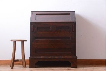 中古　松本民芸家具　#66　高山式ビューロー(ライティングビューロー)(1)