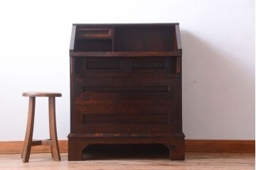 中古　松本民芸家具　#66　高山式ビューロー(ライティングビューロー)(1)